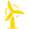 Spinning wind turbine generating power