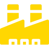 Yellow factory icon