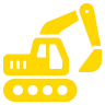 Construction digger machine symbol